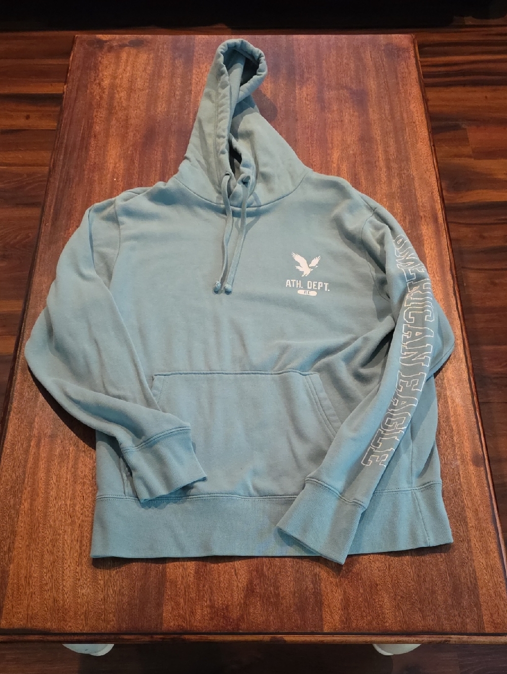 American Eagle Outfitters Light Teal Crewneck Hoodie - Men